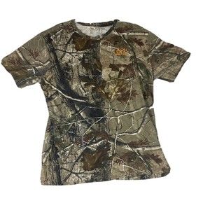 Real Tree Men's T Shirt Lightweight Hunting Outdoor AP Camo Size XL FUC